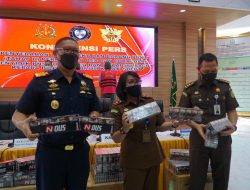Bea Cukai Sulbagtara Serahkan Tersangka dan Barang Bukti Rokok Cukai Palsu ke Kejati