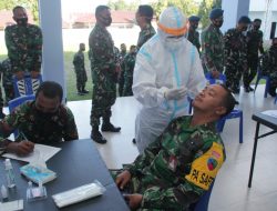 Jelang Pelaksanaan Serbuan Vaksinasi, Lanud Sam Ratulangi Tes Antigen