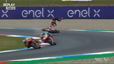 Marc Marquez Terpelanting Saat Jalani Free Practice Kedua MotoGP Belanda