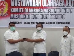 Rio Dondokambey Terpilih Aklamasi Nahkodai KONI Manado