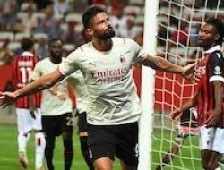 Debut Olivier Giroud di AC Milan Berakhir Imbang
