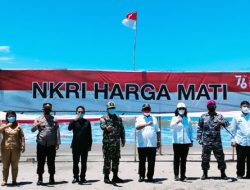 Peringati HUT RI, 200 Meter Bendera Merah Putih Dibentangkan di Talaud