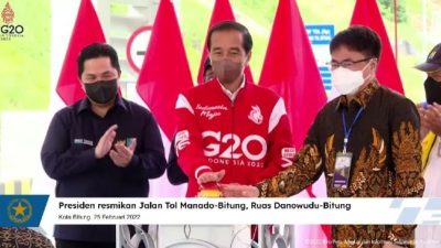 Andrei Angouw Bangga Dampingi Presiden Tekan Tombol Peresmian Tol Manado Bitung