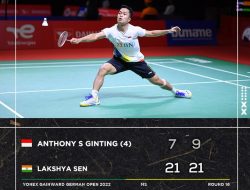Anthony Ginting Tumbang, Wakil Tunggal Putra Indonesia Habis di German Open