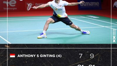 Anthony Ginting Tumbang, Wakil Tunggal Putra Indonesia Habis di German Open