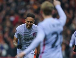 Gol Aubameyang Loloskan Barcelona ke Perempatfinal Liga Europa