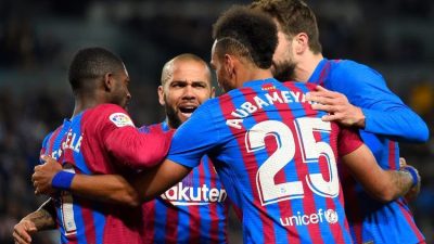 Liga Spanyol, Aubameyang Pastikan Barcelona Raih Tiga Poin