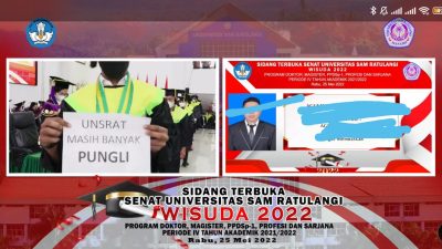 Wisuda Diwarnai Insiden Wisudawan Pampang Kertas Unsrat Masih Banyak Pungli