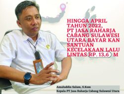 Hingga April 2022, Jasa Raharja Sulut Serahkan Santunan Rp13,6 Miliar
