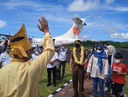 Lasut Sambut Kedatangan Kajari Melonguane