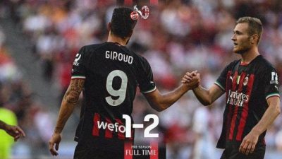 Olivier Giroud Antar AC Milan Menang Lawan FC Koln