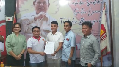 Alexander Timothy Manueke Siap Perjuangkan Kepentingan Milenial Bersama Gerindra Manado
