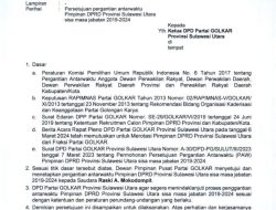 DPD Golkar Sulut Menyurat ke DPRD Sulut PAW JAK