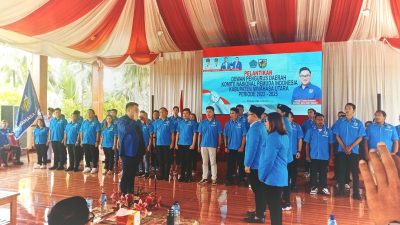 Lantik DPD KNPI Minut, Rio Dondokambey Puji Peran Bupati JG