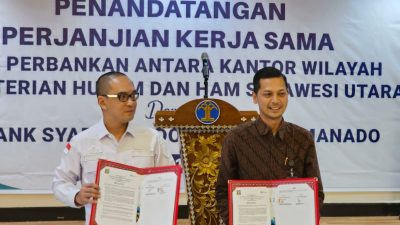 BSI Kerjasama Jasa Perbankan dengan Kanwil Kemenkumham Sulut