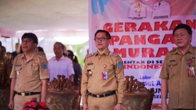 Bupati JG Tinjau Langsung Ketersediaan Bahan Pangan di Lokasi Peluncuran GPM