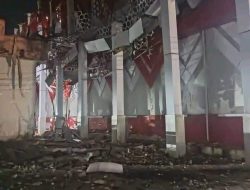 Imbas Gempa Jailolo, Eksterior Luar Hall B KONI Manado Runtuh