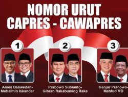 Ini Nomor Urut Pasangan Capres 2024