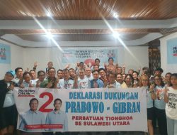Persatuan Tionghoa Sulut Dukung Prabowo-Gibran