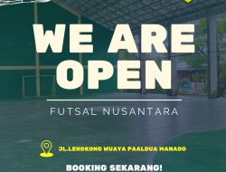 Futsal Nusantara Manado Resmi Dibuka, Pemilik: Sehat Enggak Harus Mahal