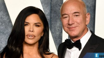 Pendiri Amazon Jeff Bezos bersama tunangannya, Lauren Sanchez. (JON KOPALOFF)