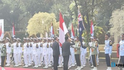 Upacara Kehormatan Sambut Kedatangan Menhan Australia di Kemenhan RI: Momentu Kebersamaan yang Penuh Makna