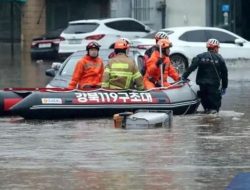 4 Tewas! Banjir Korea Selatan Paksa 1.300 Warga Mengungsi