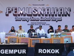 Satpol PP dan Bea Cukai Musnahkan 22 Juta Rokok Ilegal