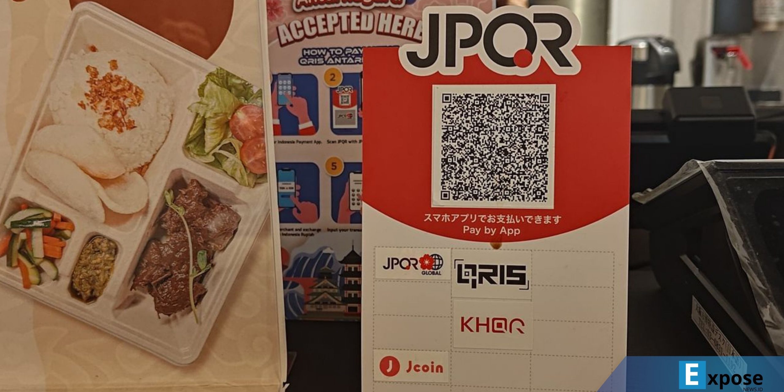 QRIS yang sudah terhubung dengan QR code Jepang (JPQR)