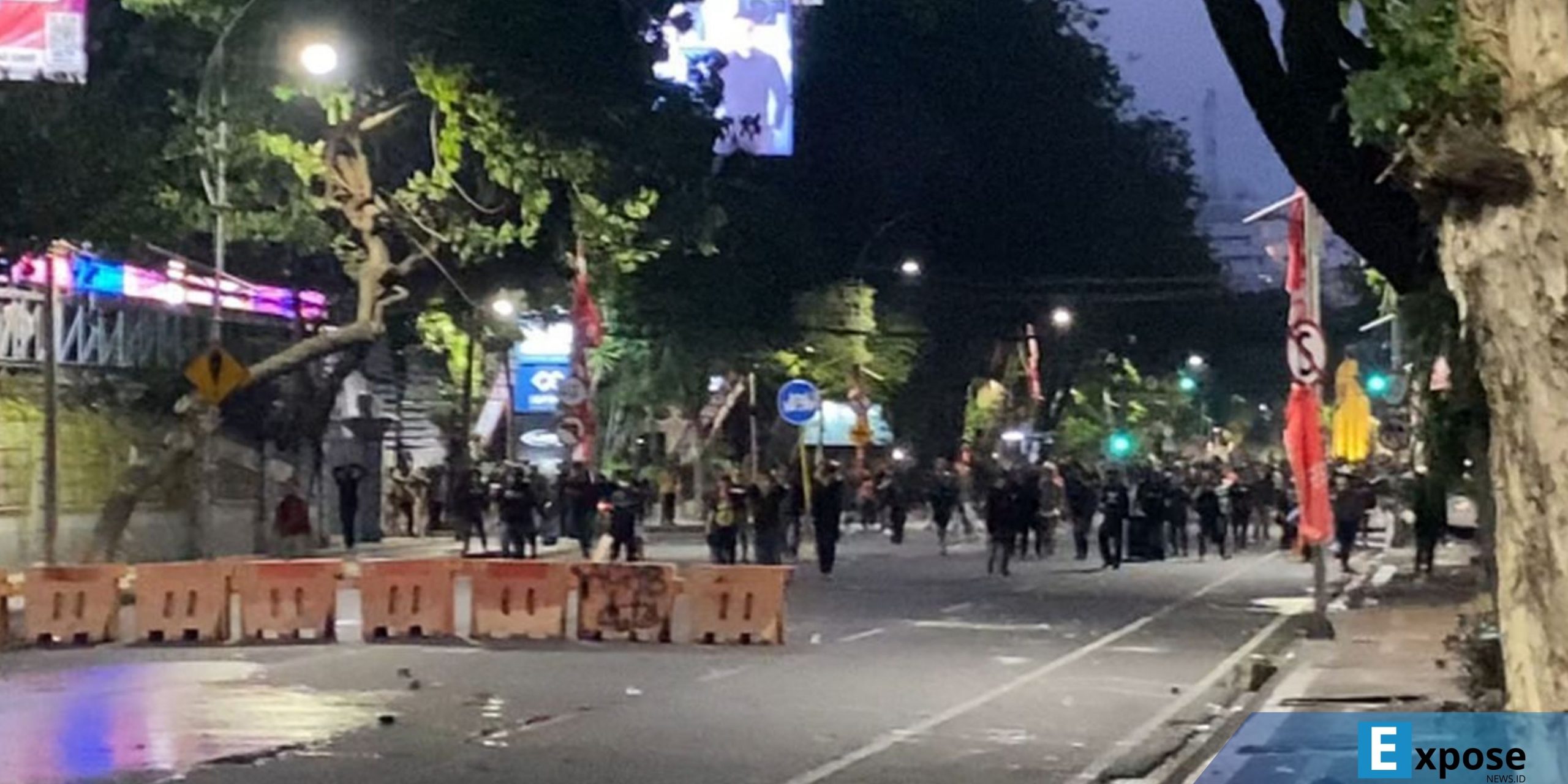 Aksi solidaritas ojol Affan Kurniawan di Surabaya, Jumat (29/8/2025)