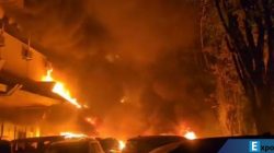 Gedung DPRD Kota Makassar terbakar saat massa merangsek masuk