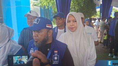 Gubernur Bengkulu, Helmi Hasan, didampingi isteri, Khairunissa