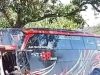 Kondisi bus yang ringsek usai menabrak pembatas jalan di jalur Bromo,