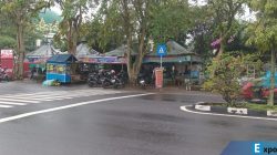 Pedagang kecil di seberang kantor DPRD Kabupaten Ciamis terpaksa tutup