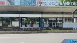 Kondisi Halte Senayan Bank DKI yang akan diperbaiki,