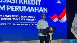 Ketua Umum Badan Pengurus Pusat (Ketum BPP) HIPMI Akbar H Buchari dalam sosialisasi KUR Perumahan di Jakarta