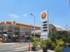 Stok BBM di SPBU Shell Kelapa Gading, Jakarta Utara, kosong.