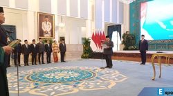 Presiden RI Prabowo Subianto melantik sejumlah menteri dan wakil menteri baru di Istana Negara,