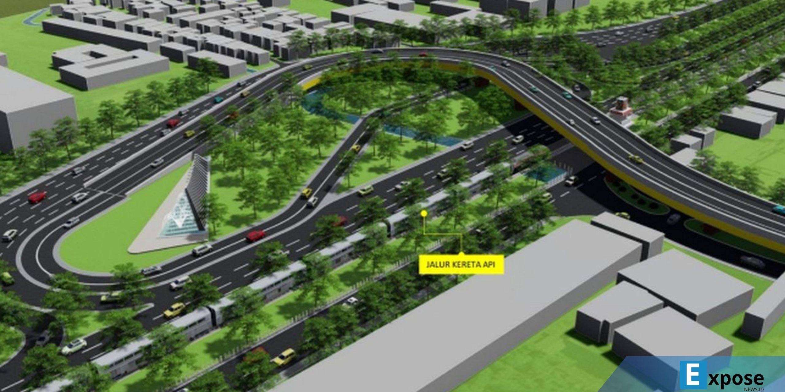 Desain perencanaan flyover Taman Pelangi, Surabaya, Jumat