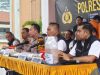 Polres Tangerang Selatan saat konferensi pers terkait pengungkapan pengedaran narkoba jenis sintesis