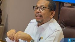 Kepala Kantor Staf Kepresidenan (KSP) Muhammad Qodari saat memberikan keterangan pers di Gedung Bina Graha