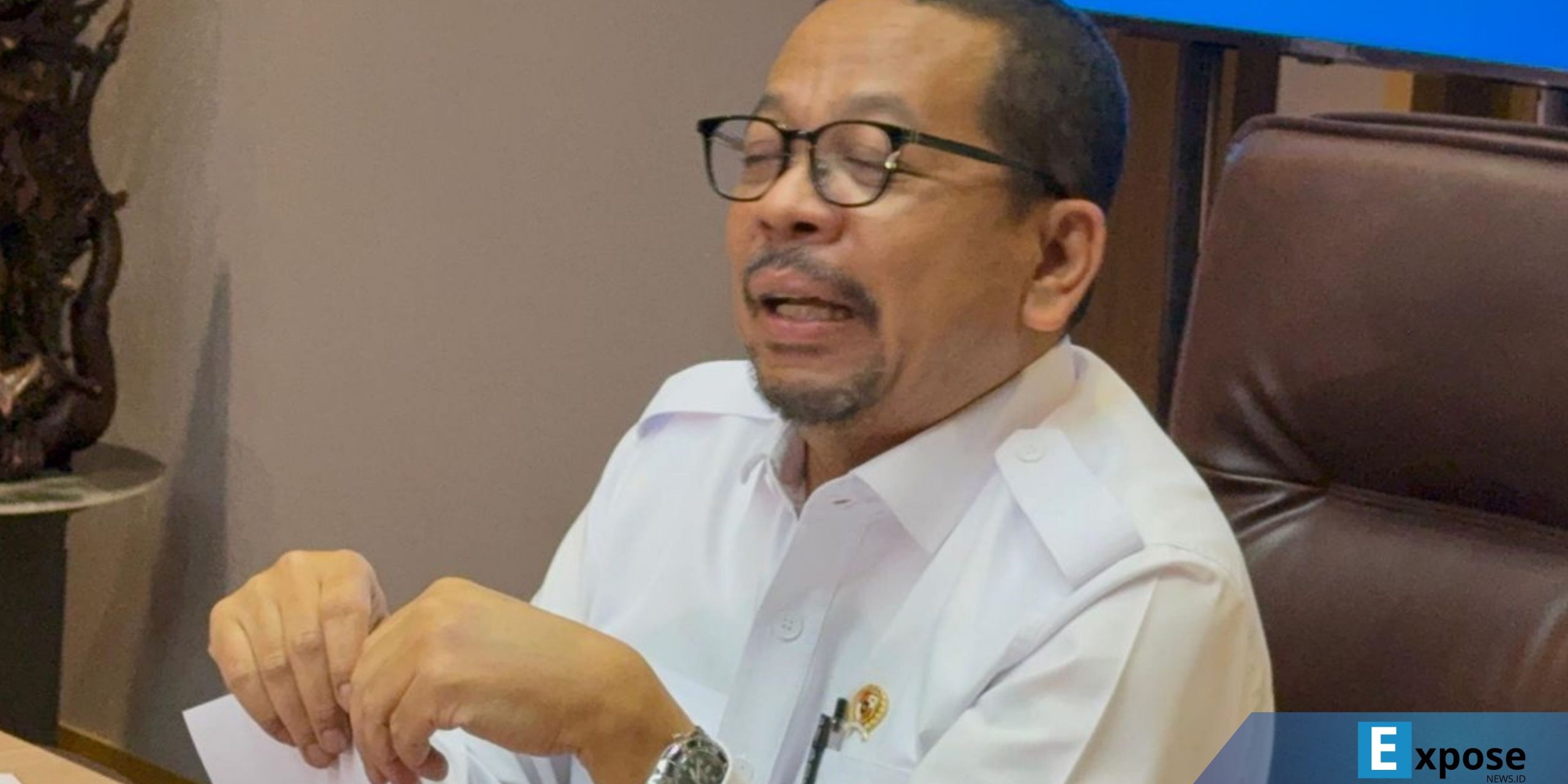 Kepala Kantor Staf Kepresidenan (KSP) Muhammad Qodari saat memberikan keterangan pers di Gedung Bina Graha