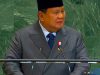 Dihadapan Pemimpin Dunia, Prabowo Paparkan Visi Perdamaian Dua Negara untuk Palestina-Israel di PBB
