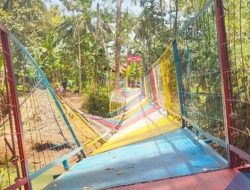 Belum Sempat Diresmikan, Jembatan Gantung di Pangandaran Ambruk, 8 Pelajar Tercebur ke Sungai